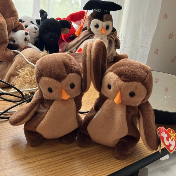 TY BEANIE BABIES  “HOOT” 1995 HANG & TUSH TAGS - BD 8-9-95-#4073 4th GENERATION - Picture 7 of 7